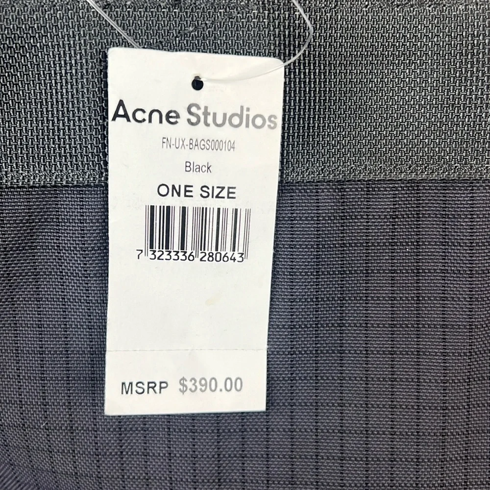 Acne Studios Post Ripstop Nylon & Suede Tote Black